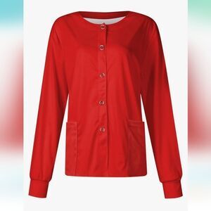 Long sleeve scrub top